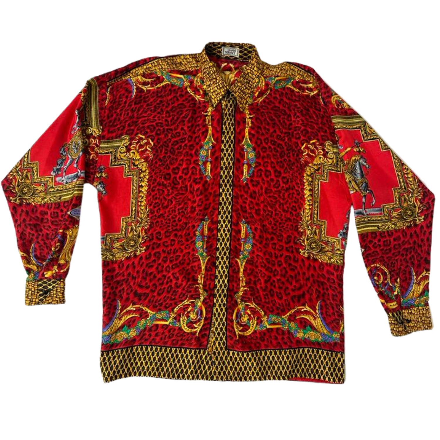 Versace shirt best sale red