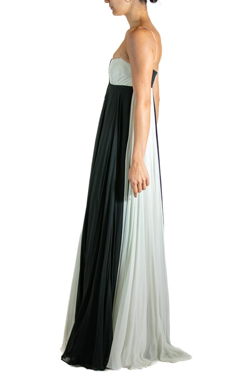2000S MARCHESA Black & White Beaded Gown As-Is 2000S MARCHESA Black & White Beaded Gown As-Is