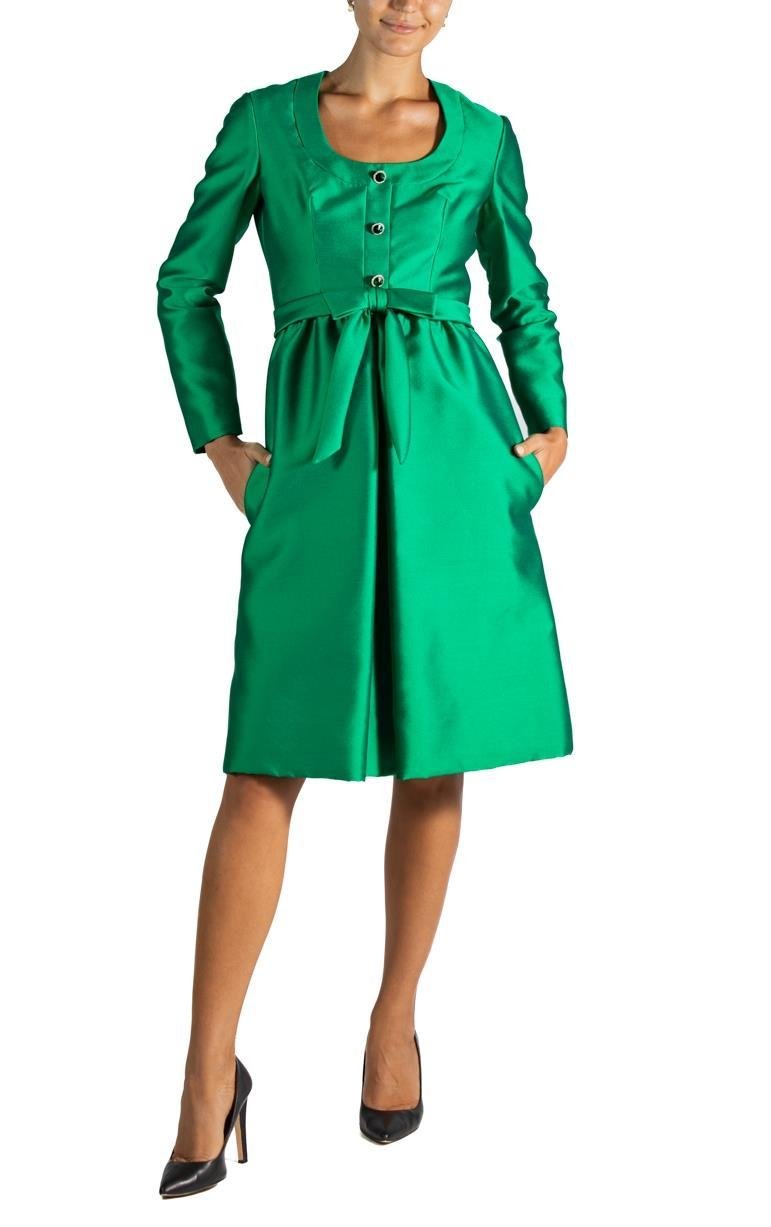 kiki green dress Velvet Kiki Puff Sleeve Dress - Green