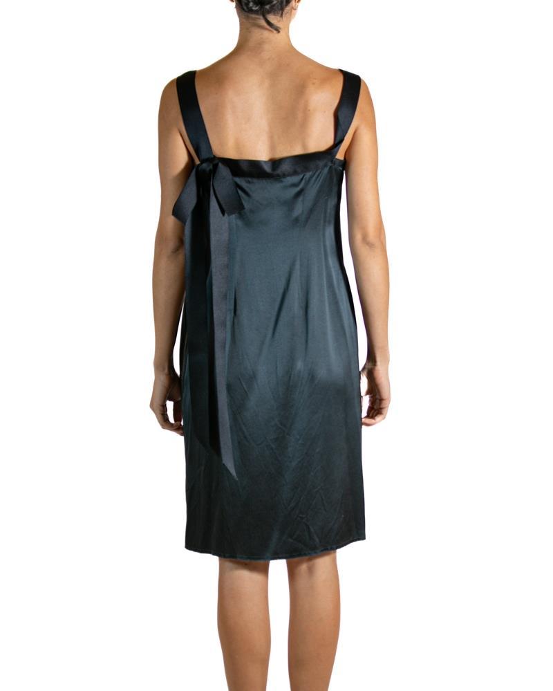 2000s Lanvin Black Silk Cocktail Dress with Bow 2000s Lanvin Black Silk Cocktail Dress with Bow