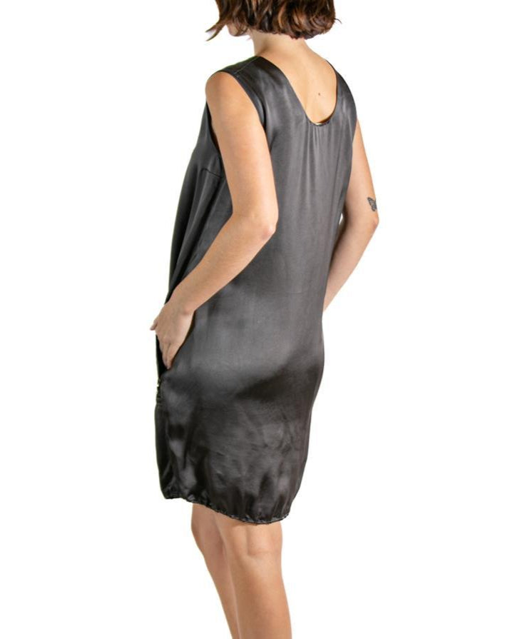 2000s Lanvin Dark Chocolate Brown Silk Satin Dress 2000s Lanvin Dark Chocolate Brown Silk Satin Dress