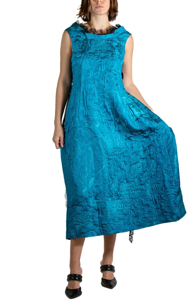 tea dress 2000s 2000s NWT Valerie Stevens Floral Burnout Velvet Beaded Midi Dress
