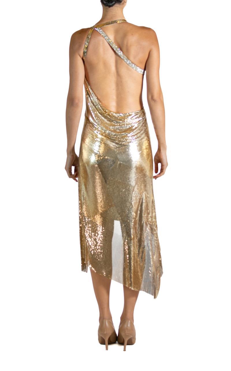 Gold Metal Mesh Cocktail Dress Gold Metal Mesh Cocktail Dress