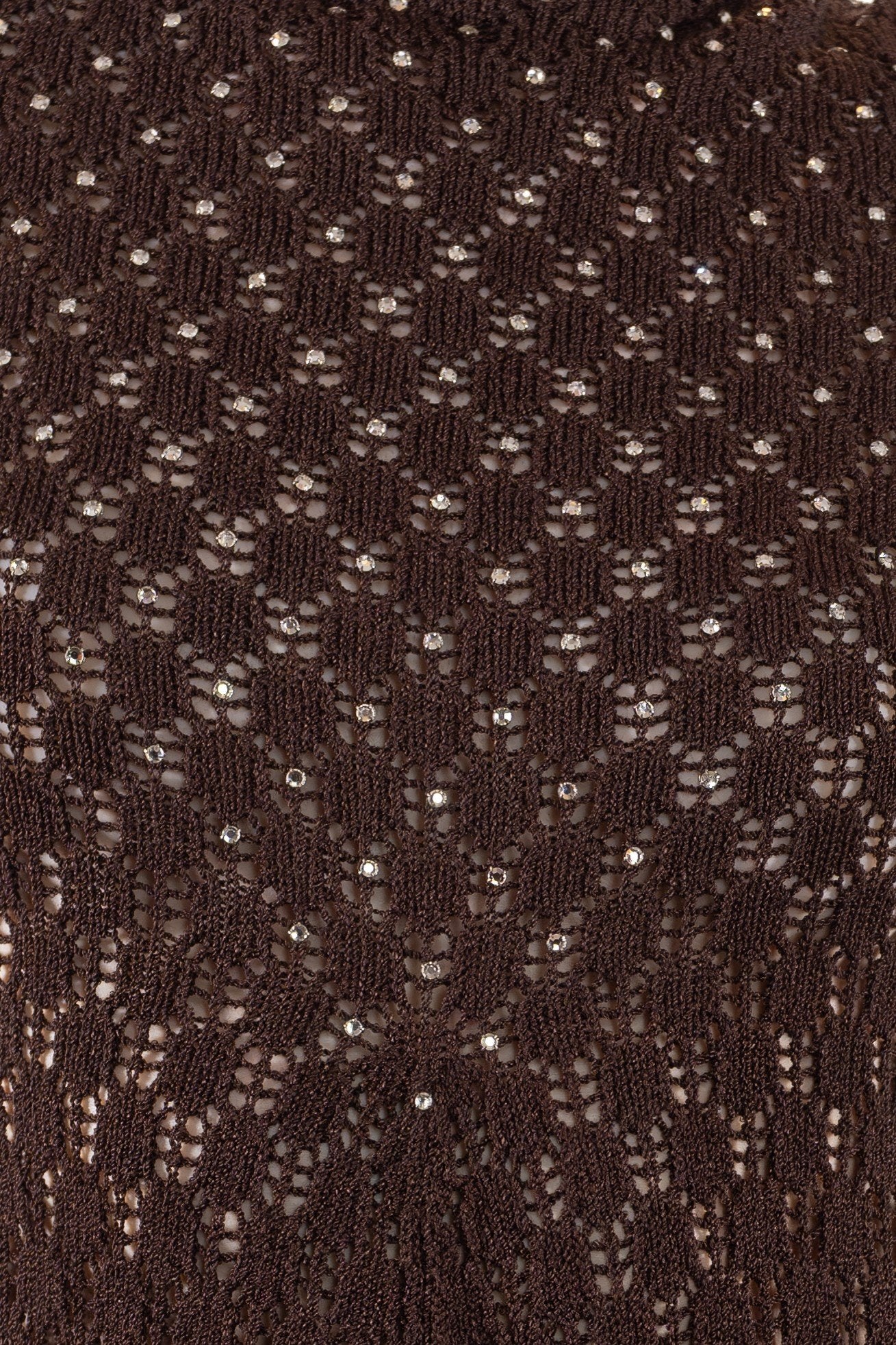 1970S Dark Chocolate Brown Semi-Sheer Rayon Blend Knit Long Sleeved Dr MORPHEW 1970S Dark Chocolate Brown Semi-Sheer Rayon Blend Knit Long Sleeved Dr MORPHEW