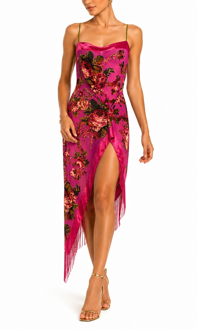 pink velvet cocktail dress DRESS AFTER PARTY PADS Pink Velvet