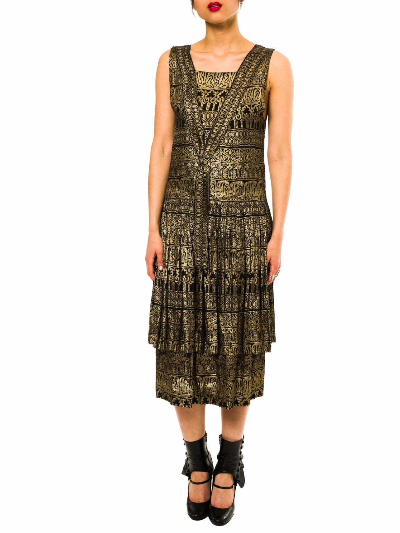 1920s drop waist evening dress on sale