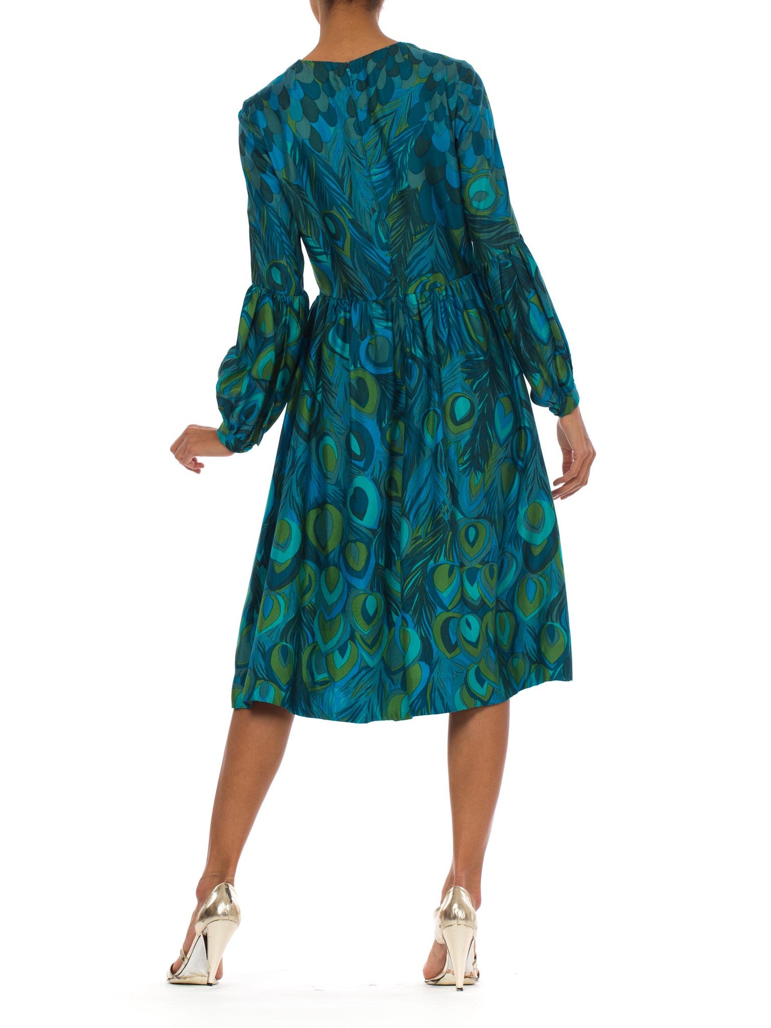 long sleeve peacock dress WEDTREND Women Peacock Blue A-Line Holiday Dress Velvet Cut Out Maxi Formal Dress with Long Sleeves, Peacock Blue / US22W