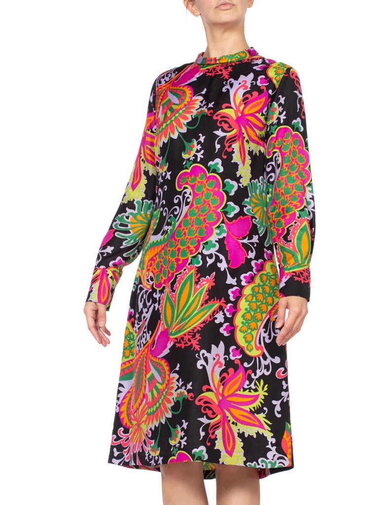 neon floral print dress Emma Slip Dress