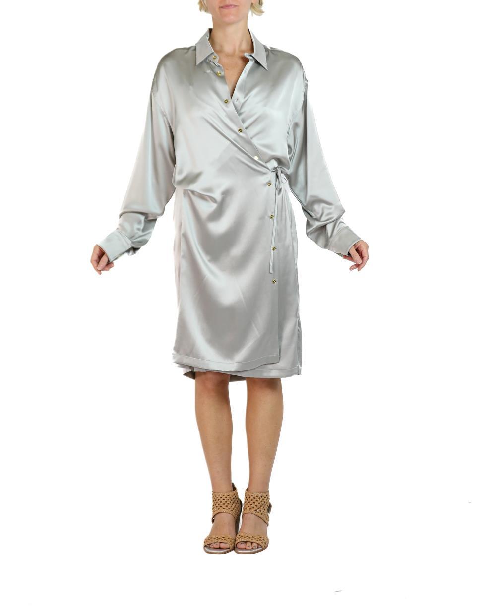 silver oversized shirt dress Gunmetal Sequin Lila Shirt Dress