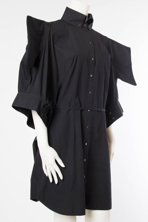 mcqueen shirt dress Alexander McQueen Midi Shirt Dress In Cotton
