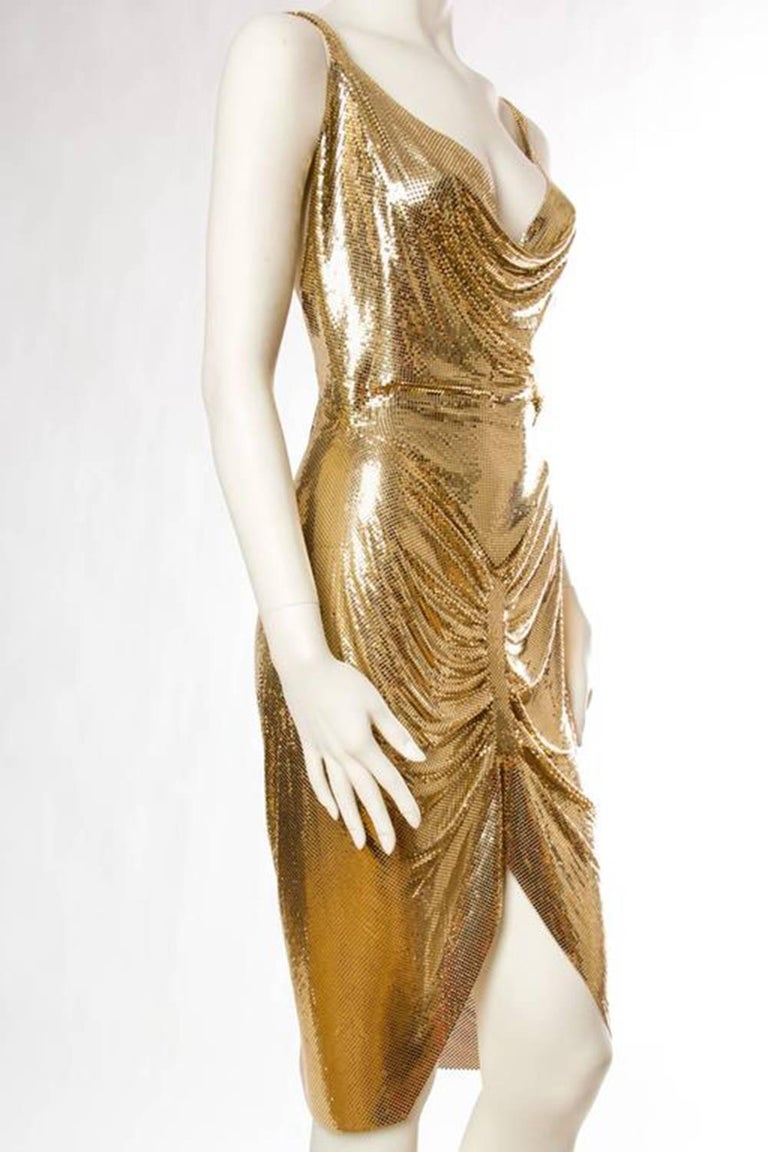 MORPHEW COLLECTION Gold Metal Mesh Dress MORPHEW COLLECTION Gold Metal Mesh Dress