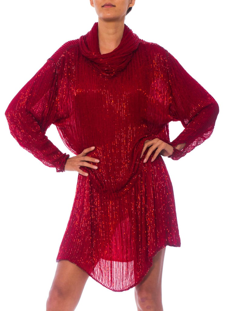 halston red dress H Vintage with Cutouts, Size, Loose fit, Knee Length He rode the wave of fame and fortune for a while but once hats started to go out of fashion 1970S HALSTON Red Silk Chiffon