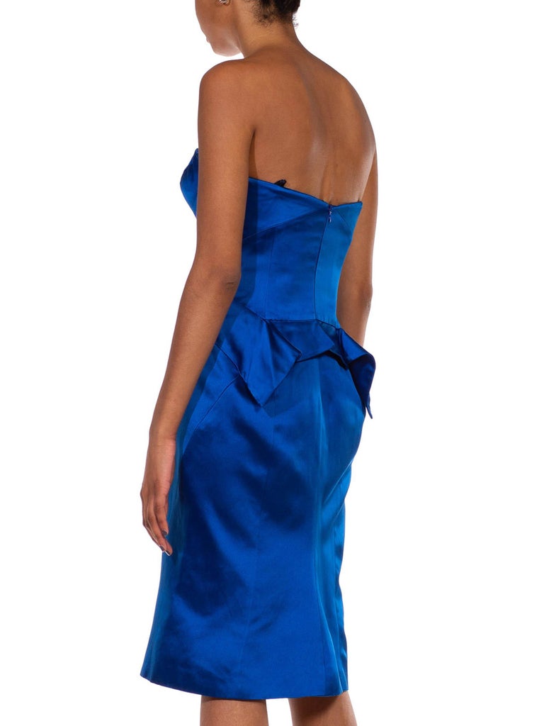 electric blue strapless dress Tina Holly Couture T0520 Electric Blue Strapless Ballgown Formal Dress Blue / 6 AUS