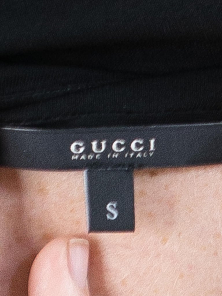 2000S GUCCI Black Rayon Jersey Low Cut Cocktail Dress 2000S GUCCI Black Rayon Jersey Low Cut Cocktail Dress